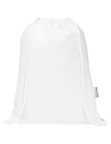 Borsa con cordoncino  in materiale riciclato GRS da 140 g/m² Oregon Blend - 5L