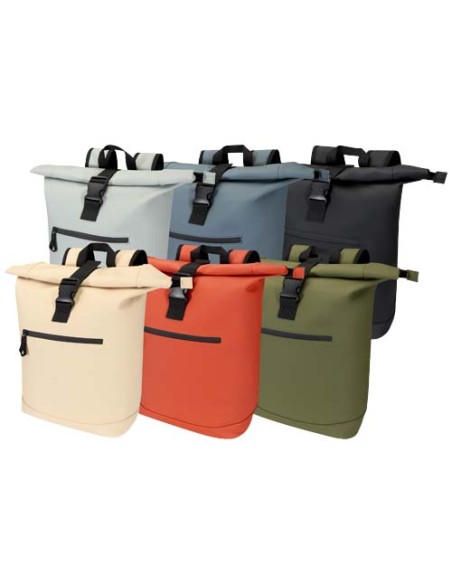 Zaino roll-top per portatile da 15" in materiale riciclato certificato GRS da 18 litri Resi Plus