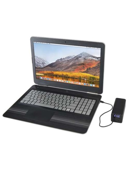 Power bank in alluminio riciclato certificato RCS da 20.000 mAh e 70 W Acamar