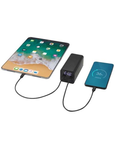 Power bank in alluminio riciclato certificato RCS da 20.000 mAh e 70 W Acamar