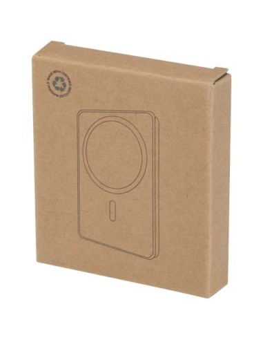 Power bank magnetico wireless da 5.000 mAh e 15 W con 20 W PD in plastica riciclata Acrab