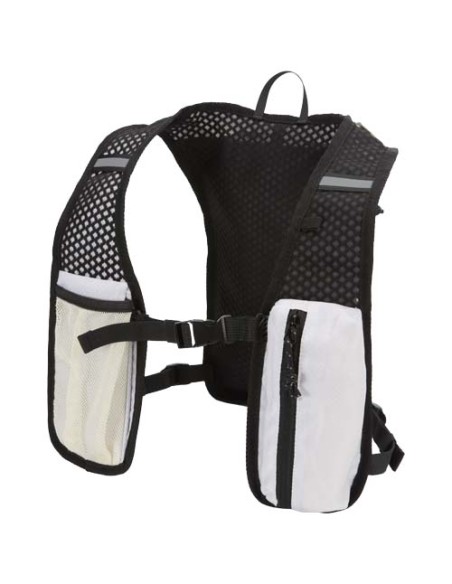 Gilet per la corsa in materiale riciclato certificato GRS con zainetto per l'idratazione da 5 litri Nomad