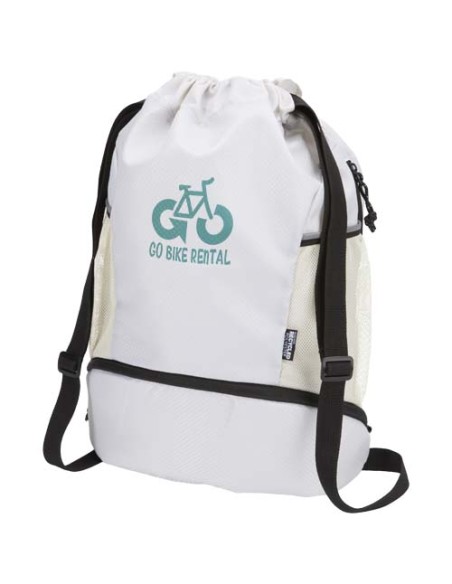 Borsa sportiva con cordoncino in materiale riciclato certificato GRS e scomparto inferiore da 18 litri Nomad