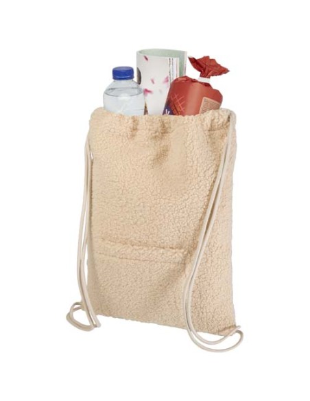 Zaino con cordoncino in sherpa riciclato certificato GRS da 9 litri Bear