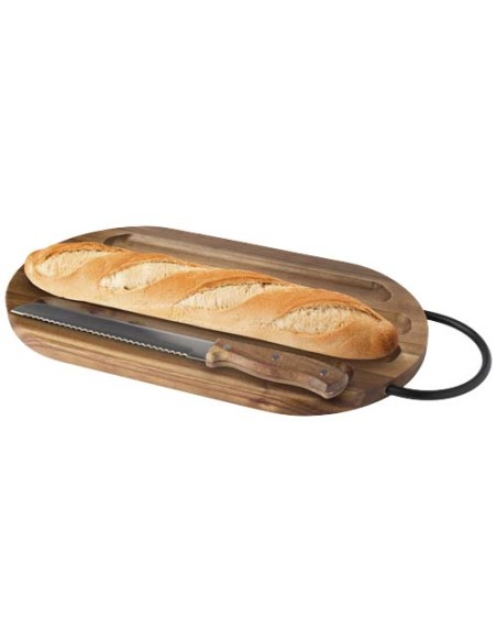 Tagliere in legno di acacia con coltello per il pane Prestige