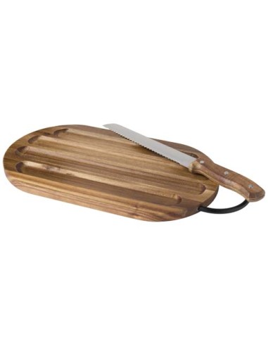 Tagliere in legno di acacia con coltello per il pane Prestige
