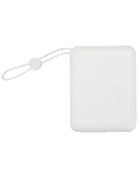 Power bank per tablet da 10.000 mAh e 35 W con cavo Tipo-C integrato in plastica riciclata Acrux