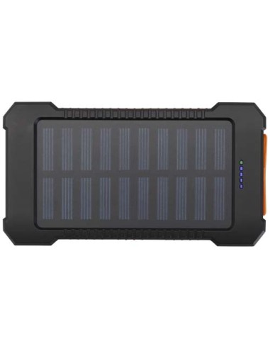 Robusto power bank a energia solare da 5.000 mAh e 10 W in plastica riciclata con torcia incorporata Altair