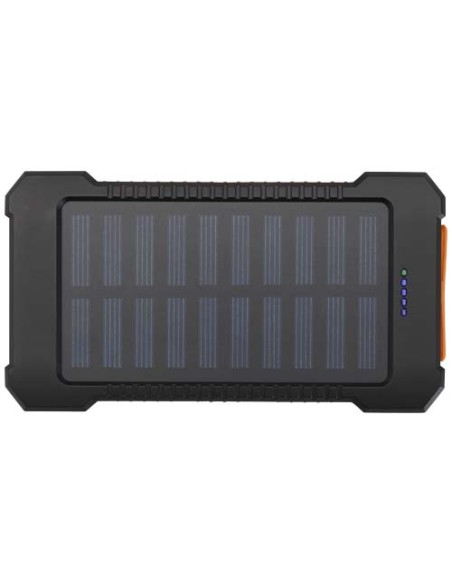 Robusto power bank a energia solare da 5.000 mAh e 10 W in plastica riciclata con torcia incorporata Altair