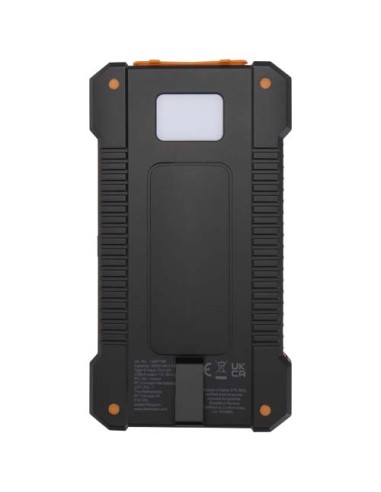 Robusto power bank a energia solare da 5.000 mAh e 10 W in plastica riciclata con torcia incorporata Altair