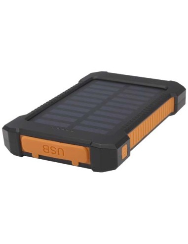 Robusto power bank a energia solare da 5.000 mAh e 10 W in plastica riciclata con torcia incorporata Altair