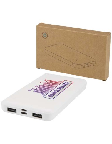 Power bank da 10.000 mAh e 10 W in plastica riciclata Intan