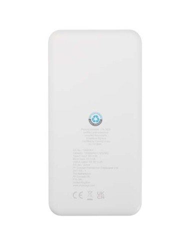 Power bank da 10.000 mAh e 10 W in plastica riciclata Intan