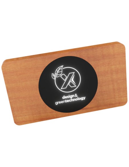 Power bank wireless, in legno, luminoso, da 5.000 mAh SCX.design P37