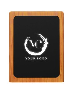 Portamatite in legno con logo luminoso e doppia uscita USB SCX.design O12