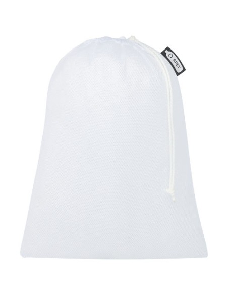 Set di 3 sacchetti per frutta e verdura in poliestere riciclato.