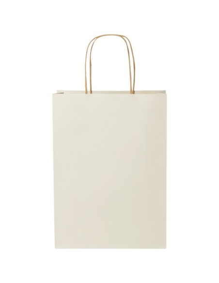 Shopper in carta da 150g/m2 realizzato con scarti agricoli con manici intrecciati - 24 x 9 x 32 cm