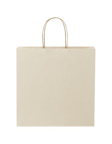 Shopper in carta da 150g/m2 realizzato con scarti agricoli con manici intrecciati - 31 x 12 x 31 cm