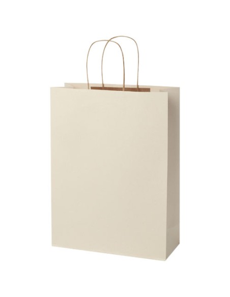 Shopper in carta da 150g/m2 realizzato con scarti agricoli con manici intrecciati - 31 x 12 x 41 cm