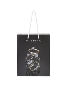 Sacchetto in carta integra da 170 g/m2 realizzato a mano con manici in cordino di plastica - 18 x 9 x 23 cm