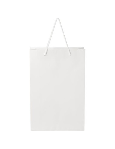 Sacchetto in carta integra da 170 g/m2 realizzato a mano con manici in cordino di plastica - 24 x 9 x 36 cm