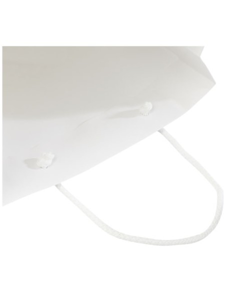 Sacchetto in carta integra da 170 g/m2 realizzato a mano con manici in cordino di plastica - 24 x 9 x 36 cm