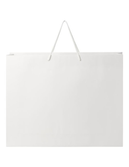 Sacchetto in carta integra da 170 g/m2 realizzato a mano con manici in cordino di plastica - 45 x 10 x 35 cm