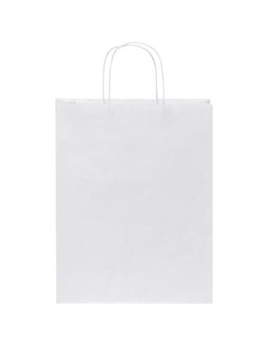 Sacchetto in carta kraft da 80 g/m2 con manici intrecciati - 25 x 11 x 32 cm