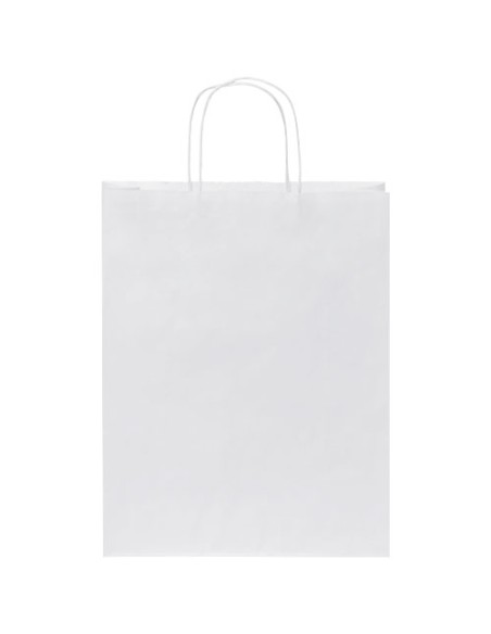 Sacchetto in carta kraft da 80 g/m2 con manici intrecciati - 25 x 11 x 32 cm