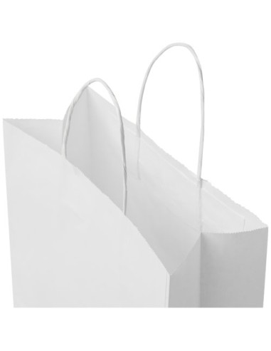 Sacchetto in carta kraft da 80 g/m2 con manici intrecciati - 25 x 11 x 32 cm