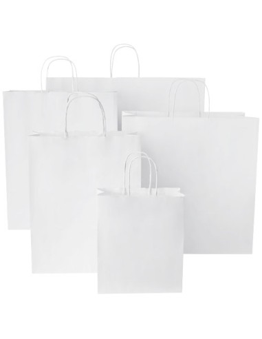 Sacchetto in carta kraft da 80 g/m2 con manici intrecciati - 25 x 11 x 32 cm