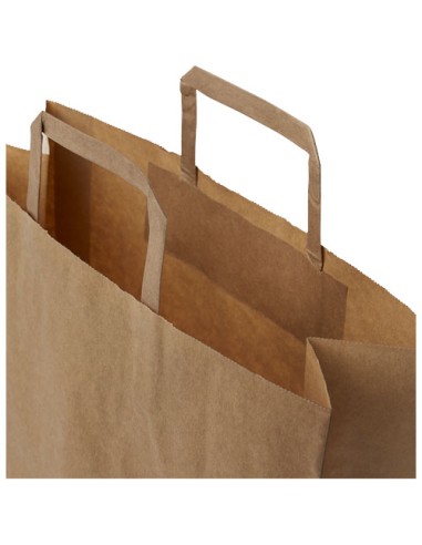 Sacchetto in carta kraft da 80-90 g/m2 con manici piatti - 32 x 12 x 40 cm