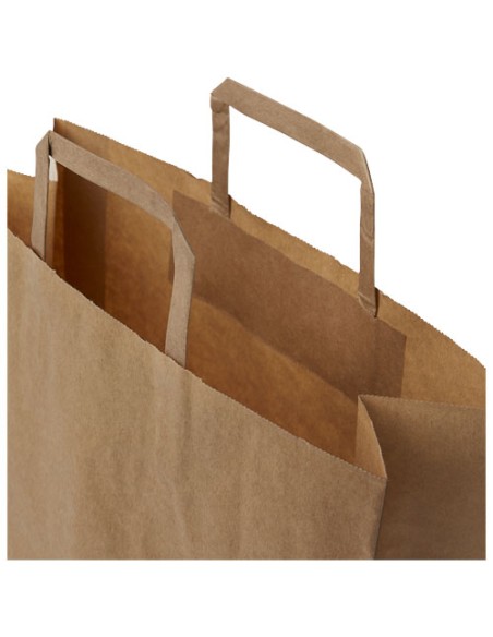 Sacchetto in carta kraft da 80-90 g/m2 con manici piatti - 32 x 12 x 40 cm
