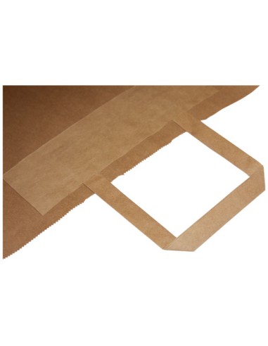 Sacchetto in carta kraft da 80-90 g/m2 con manici piatti - 32 x 12 x 40 cm