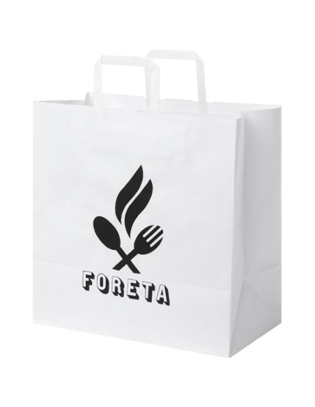 Sacchetto in carta kraft da 80-90 g/m2 con manici piatti - 34 x 20 x 35 cm