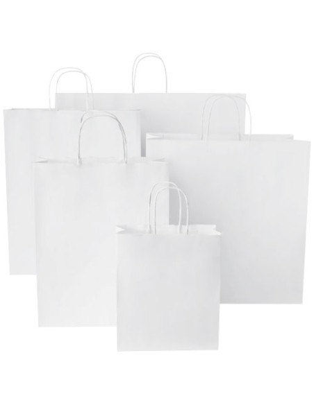 Sacchetto in carta Kraft da 90-100 g/m2 con manici intrecciati - 49,5 x 14 x 44 cm