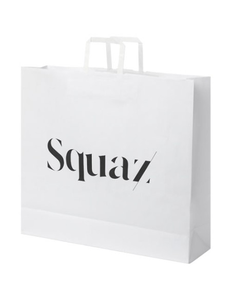 Sacchetto in carta kraft da 90-100 g/m2 con manici piatti - 49,5 x 14 x 44 cm