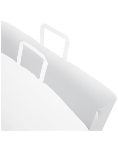 Sacchetto in carta kraft da 90-100 g/m2 con manici piatti - 49,5 x 14 x 44 cm