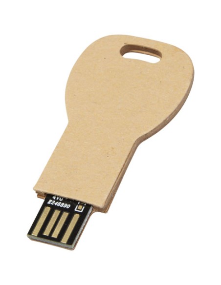USB 2.0 in carta riciclata a forma di chiave