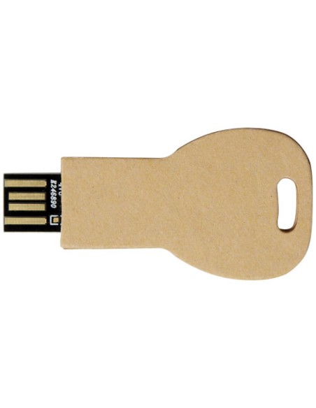 USB 2.0 in carta riciclata a forma di chiave