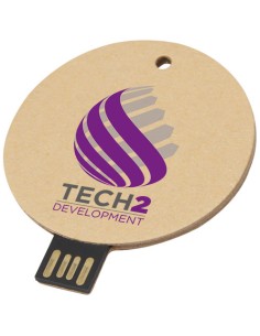 USB 2.0 in carta riciclata rotonda