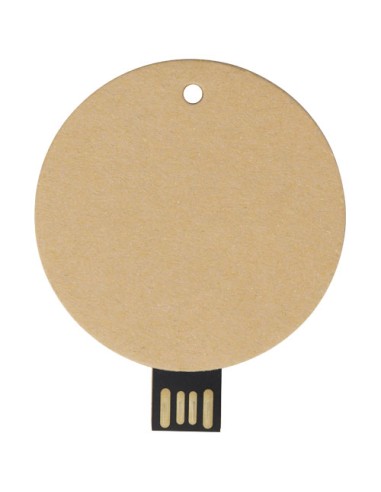 USB 2.0 in carta riciclata rotonda