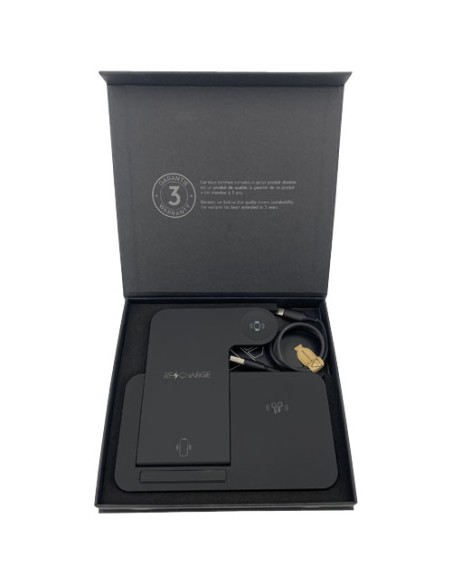 Base di ricarica wireless 3 in 1 con supporto per telefono SCX.design W28