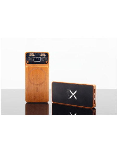 Power bank magnetico da 10.000 mAh e 15 W in legno SCX.design P48