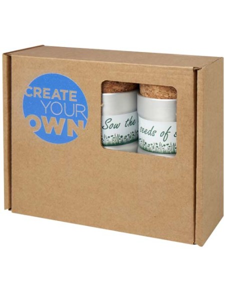 Giardino da scrivania con mix di erbe, set di tre vasi Hey Pots