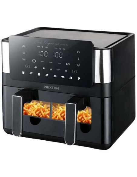 Friggitrice ad aria da 8 litri con doppio cestello Prixton Cook Organics