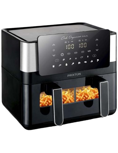 Friggitrice ad aria da 8 litri con doppio cestello Prixton Cook Organics