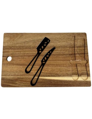Set per formaggi con coltelli e tagliere SCX.design K06