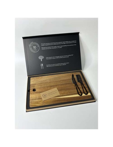 Set per formaggi con coltelli e tagliere SCX.design K06