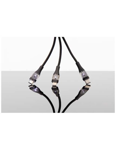 Cavo di ricarica rapida 5 in 1 in PET riciclato da 60 W con display SCX.design C51